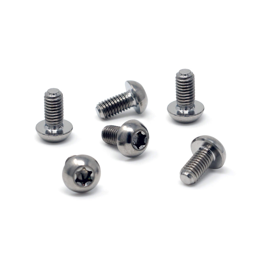 Epic Titanium Disc Brake Rotor Bolts - Raw Titanium, Silver - Pack of 6