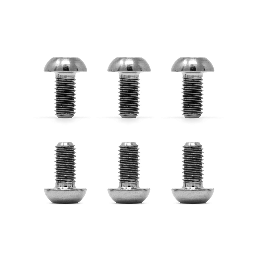 Epic Titanium Disc Brake Rotor Bolts - Raw Titanium, Silver - Pack of 6