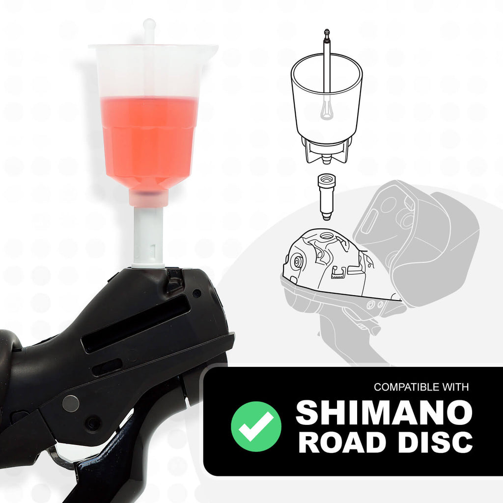 Shimano bleed funnel adapter and funnel 105 lever shifter epic bleed solutions