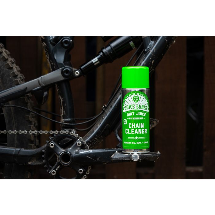 Dirt Juice 'In-a-Can' Chain Cleaner 400ml on bike pedal