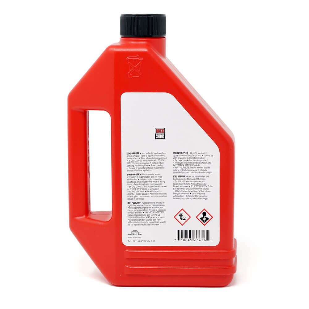 rockshox 2.5wt suspension fluid oil 1 litre liter 1L fork oil bottle back