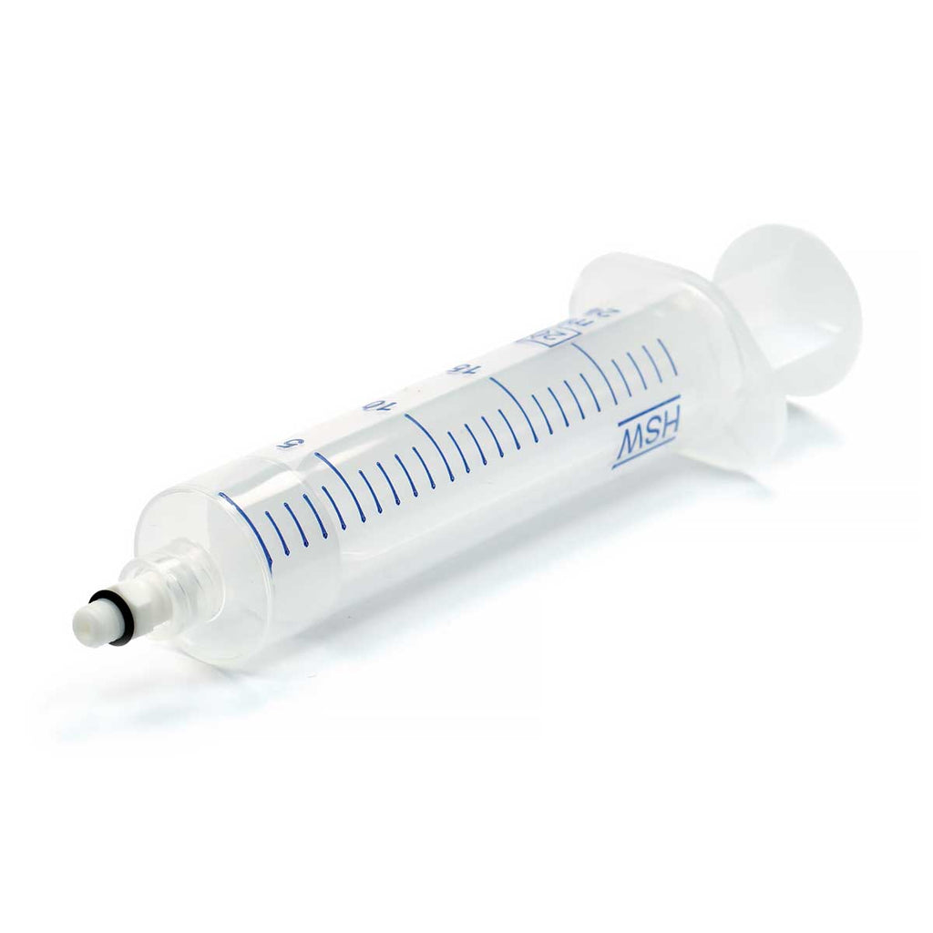mineral oil brake bleed syringe and bleed fitting